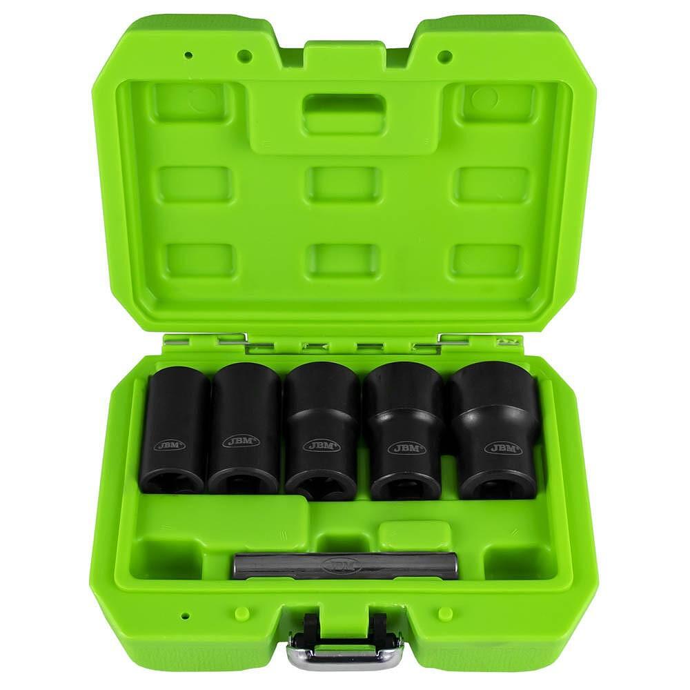 Set chei tubulare striate 1/2", 17‑27 mm pentru suruburi uzate si antifurt - JBM