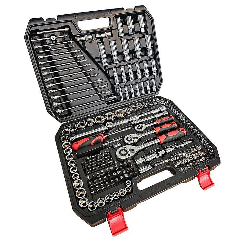 Trusa de chei tubulare, patrat de 1/4", 3/8" si 1/2", 216 piese