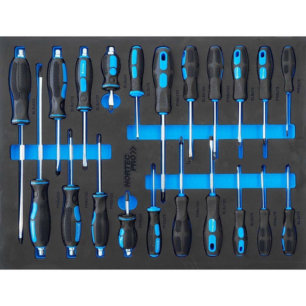 Dulap echipat cu scule, 279 piese, NORTEC PRO