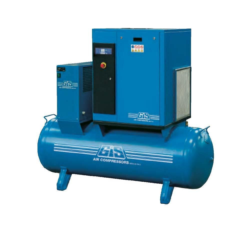 Compresor cu surub, uscator cu refrigerare si vas tampon, 500 litri, GSR15/500/ES.13, GIS AIR COMPRESSORS