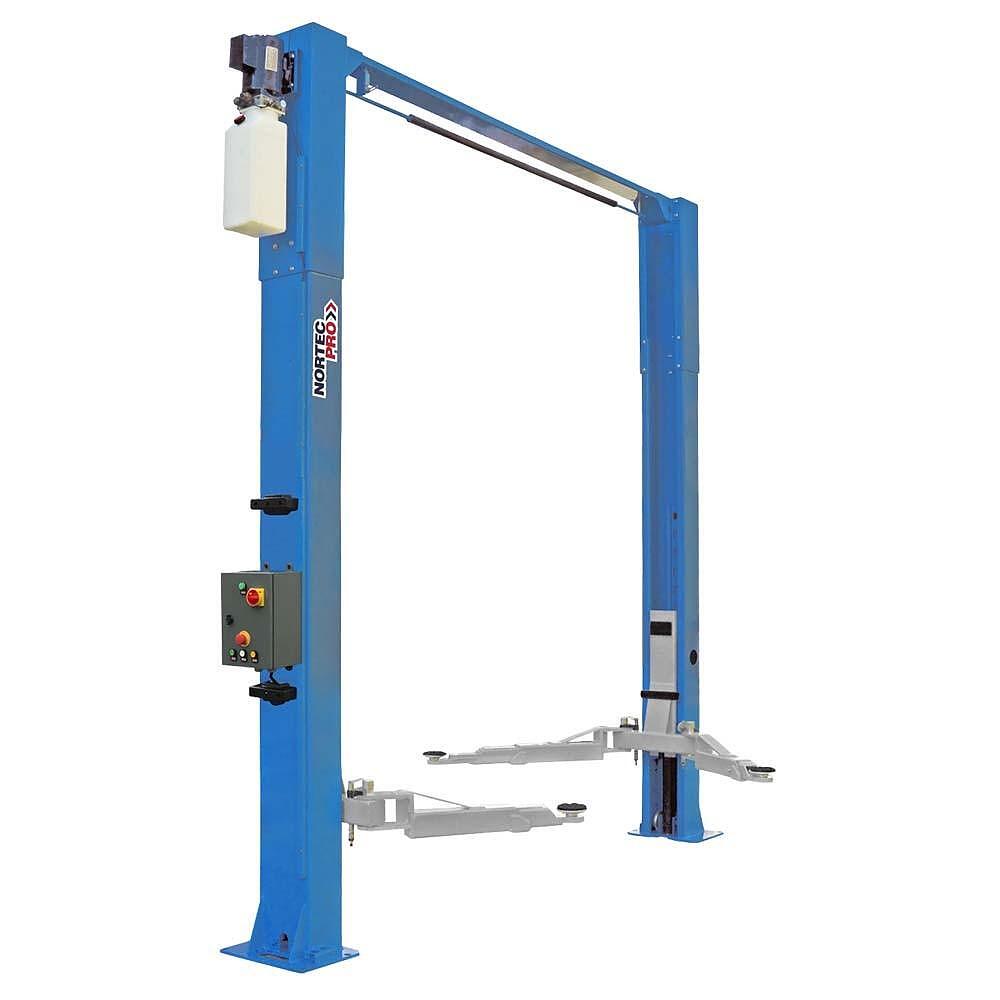 Elevator electrohidraulic cu doua coloane, traversa superioara, 4 tone, Nortec Pro