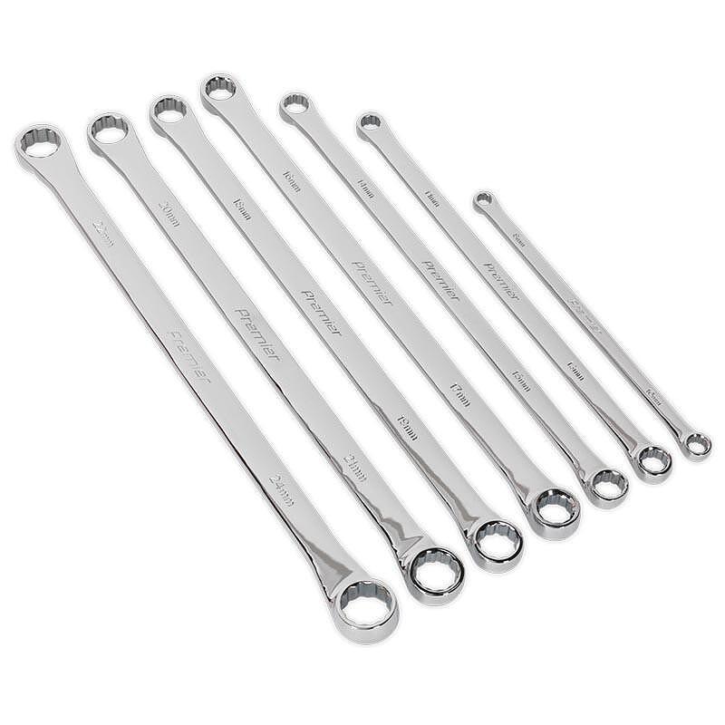 Set chei inelare extralungi, 7 piese, 8-24mm, Sealey