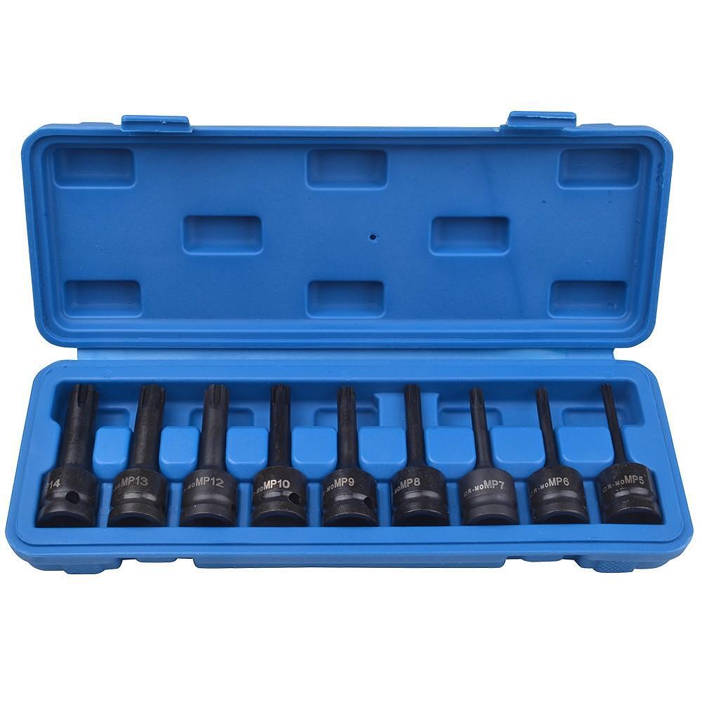 Set chei tubulare de impact, Spline, 1/2”, 9 piese, Marco Tools