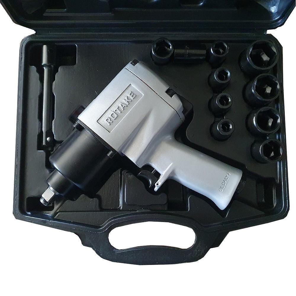 Set pistol pneumatic de impact 1/2" si chei tubulare de impact Rotake