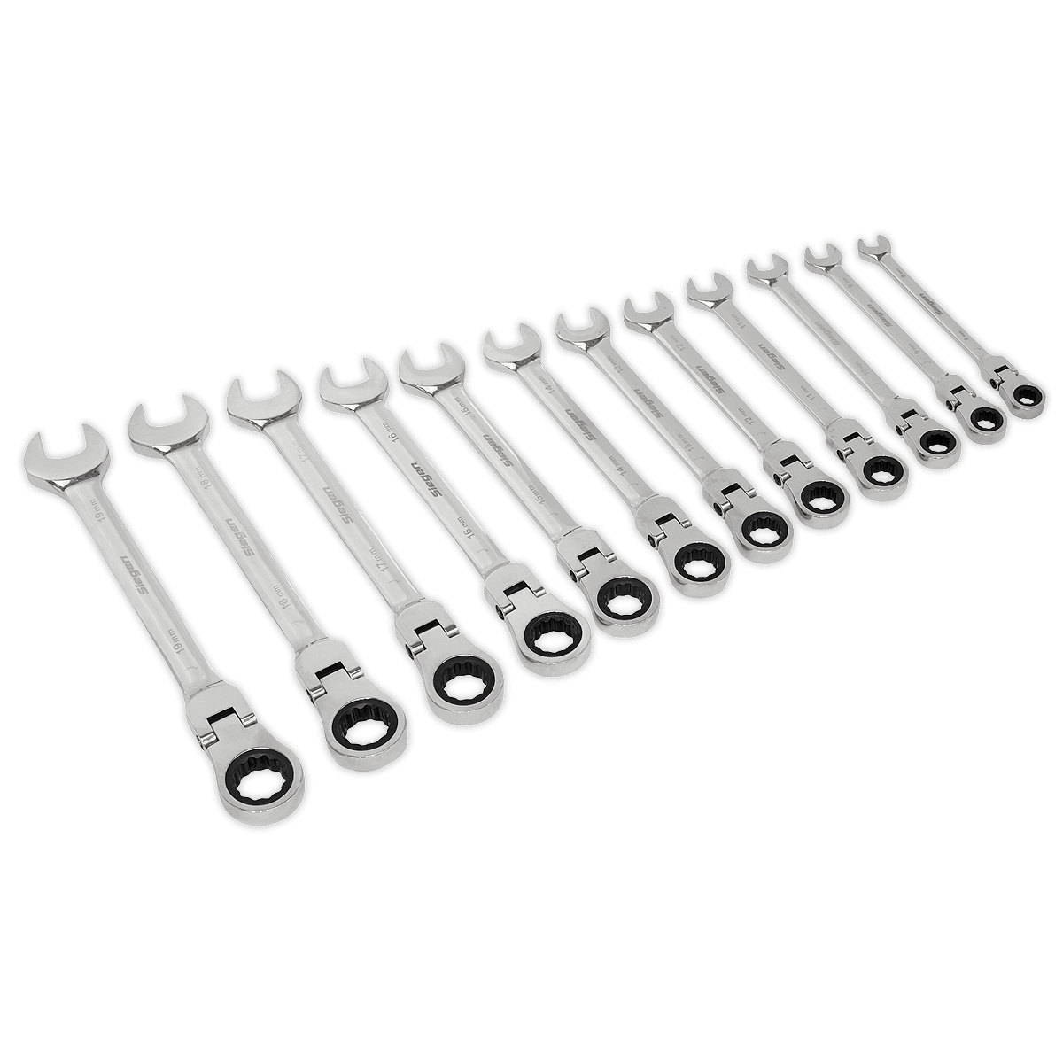 Set de chei combinate cu clichet flexibil, 8 - 19mm, 12 piese