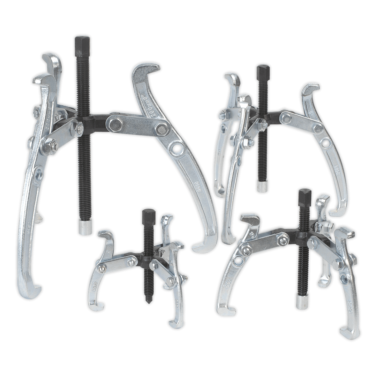 Set prese extractoare cu 3 brate, 4 piese, Sealey