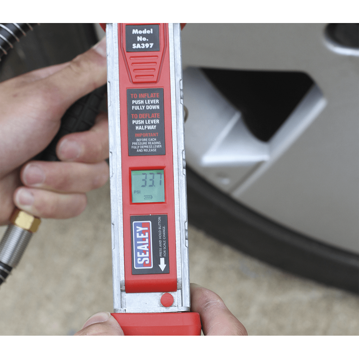 Pistol digital de umflare a anvelopei, Sealey
