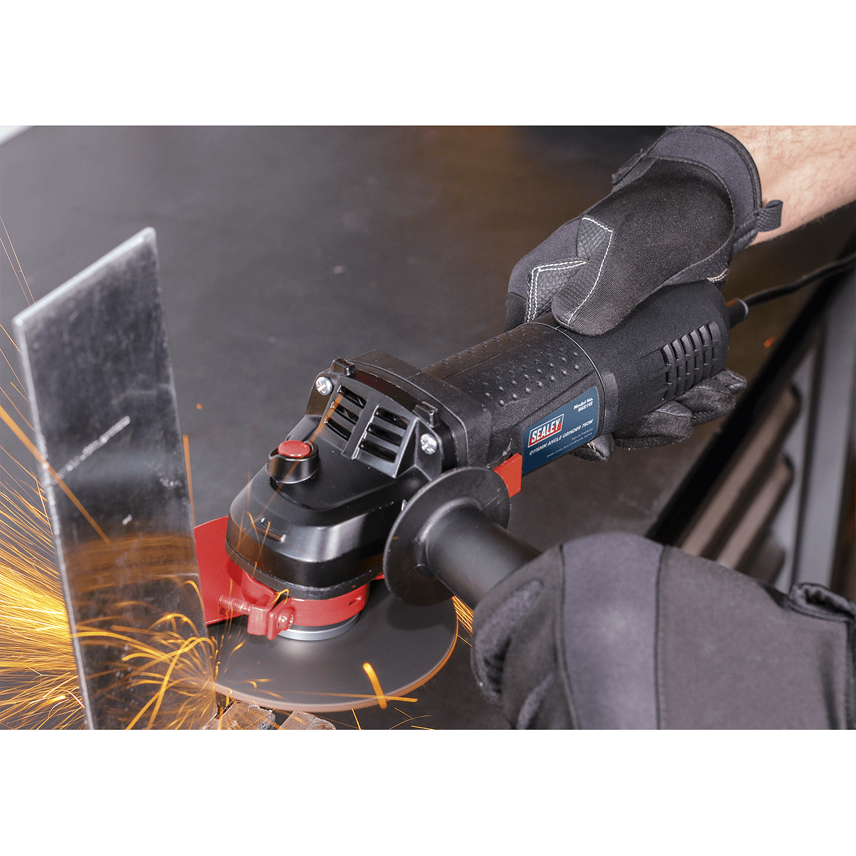 Polizor electric, unghiular, putere 750W/Ø115, Sealey