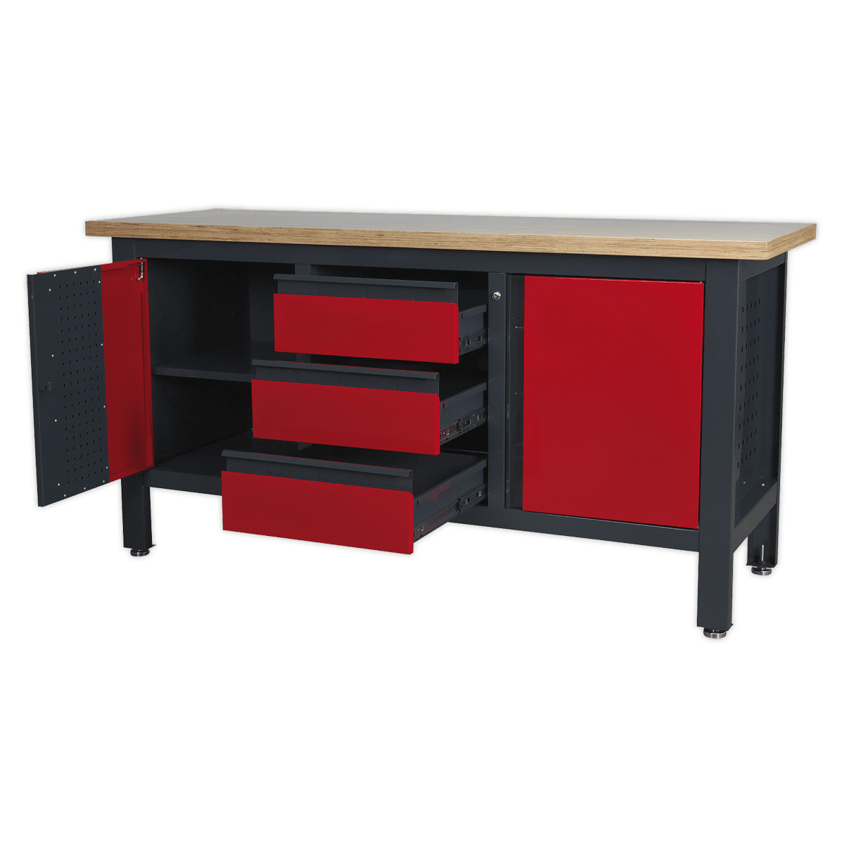 Banc de lucru 3 sertare si 2 dulapuri, Sealey