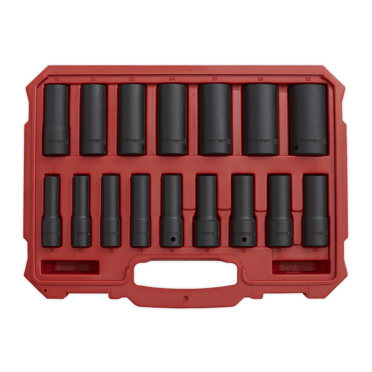 Trusa chei tubulare adanci Lock-On, 1/2", 16 piese, Sealey