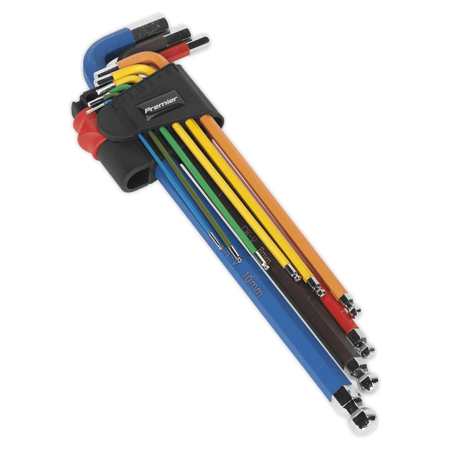 Set de chei hexagonale, extralungi, 9 piese, Sealey