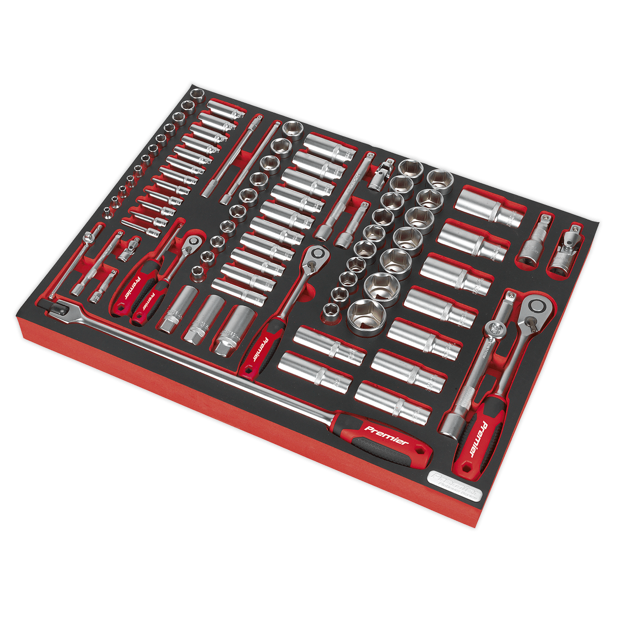 Trusa chei tubulare, 1/4", 3/8", 1/2", 91 piese, Sealey