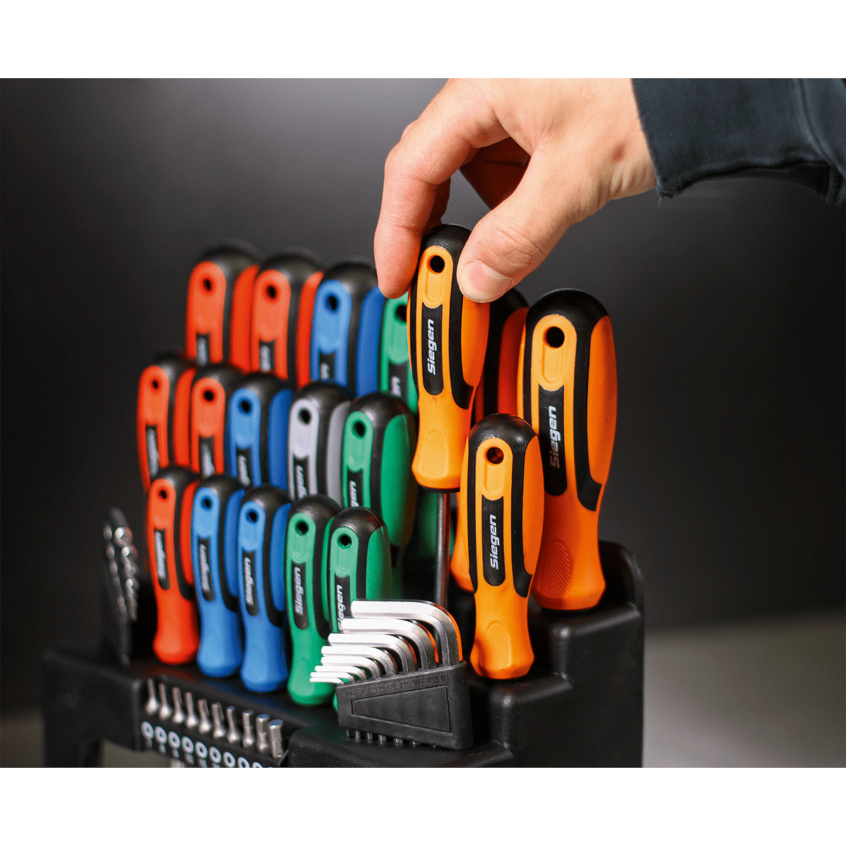 Set surubelnite SIEGEN, imbusuri si biti, 44 piese