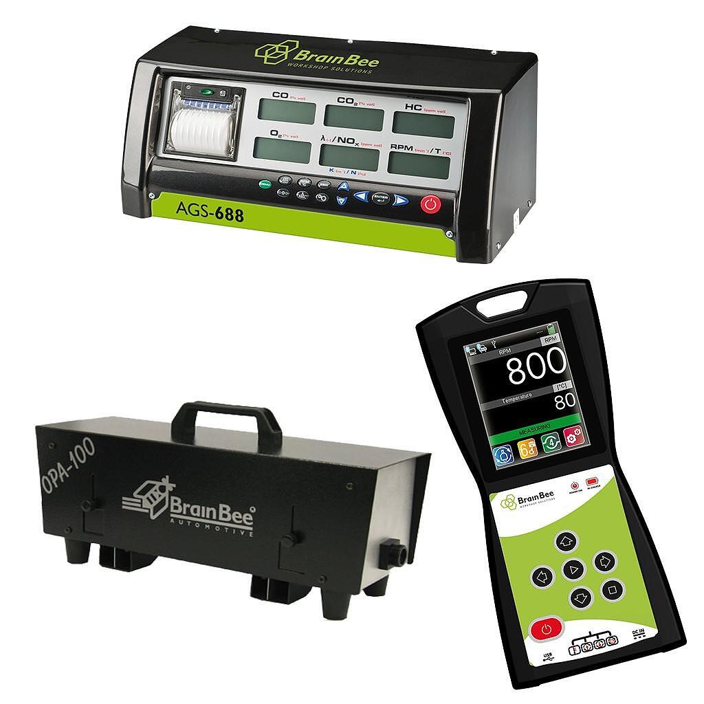 Analizor de gaze, opacimetru si turometru universal, Brain Bee - Kit complet