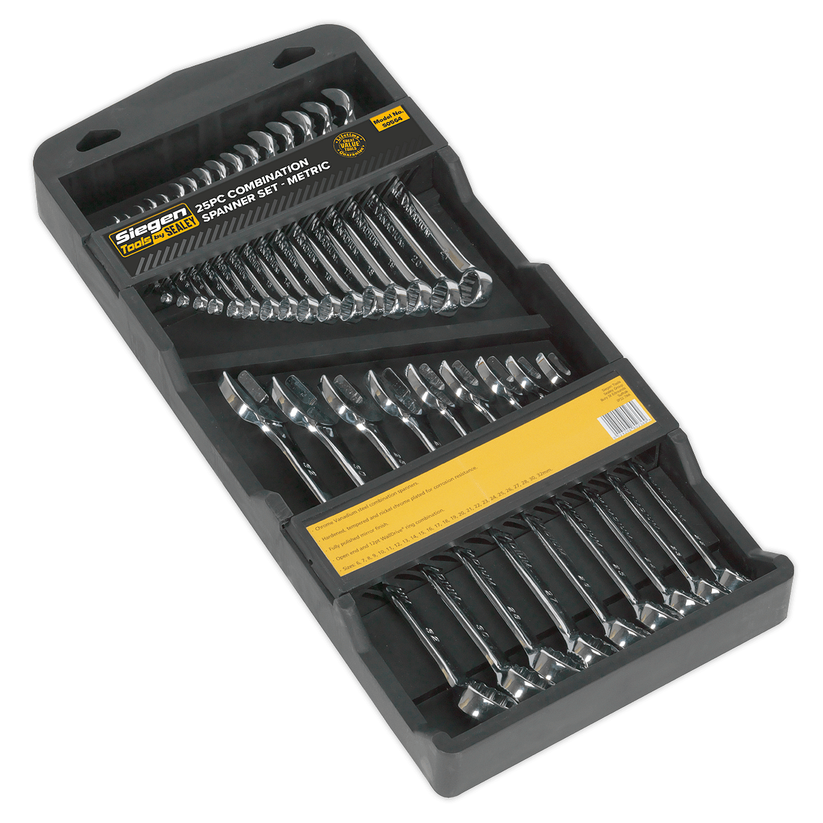 Set chei combinate SIEGEN, 25 piese, 6-32mm  Sealey