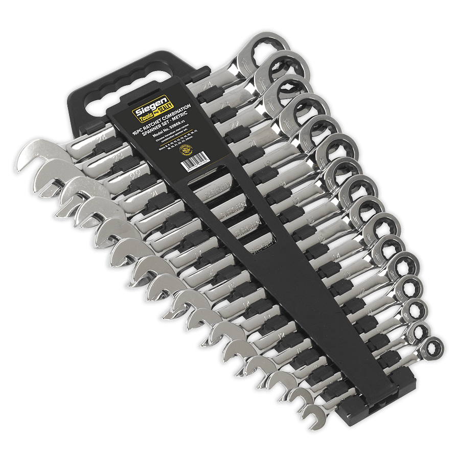 Set chei cu clichet, 16 piese, Sealey