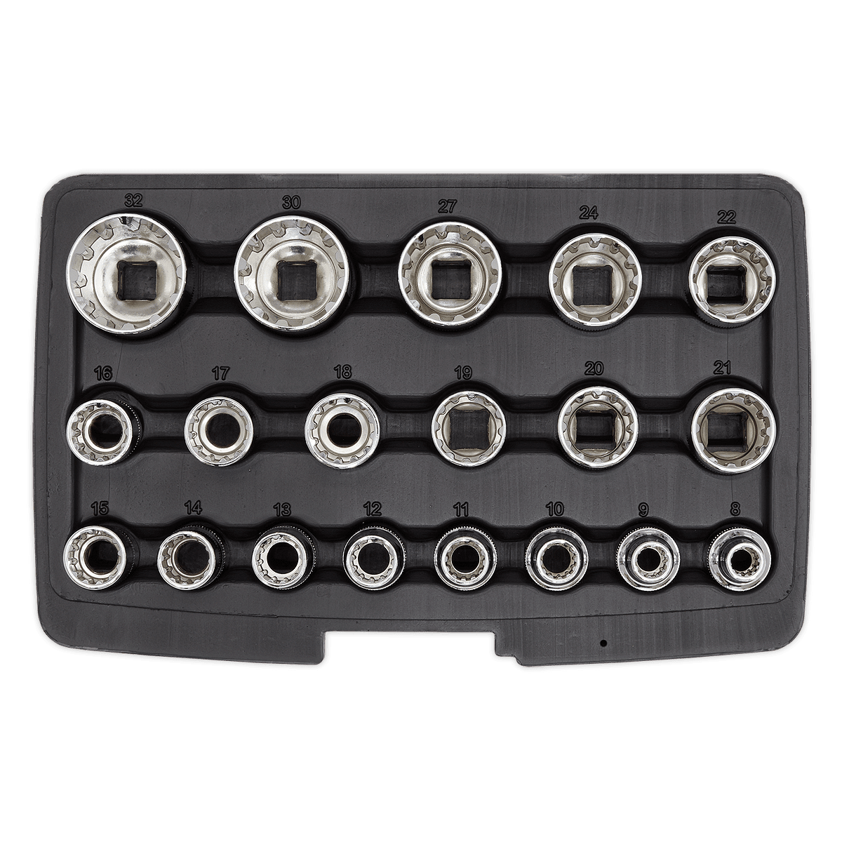 Set chei tubulare, actionare 1/2”, 19 piese, Sealey