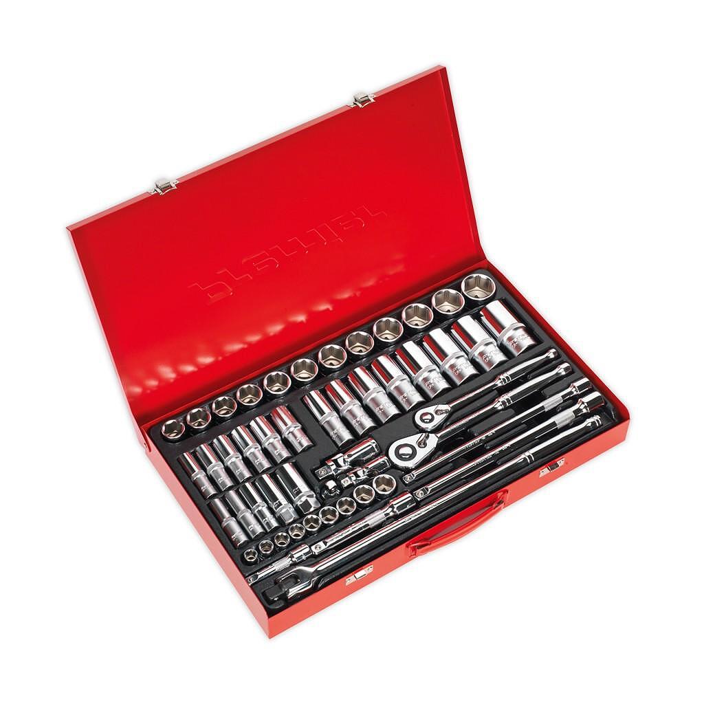 Set chei tubulare, actionare 3/8"&1/2", 50 piese