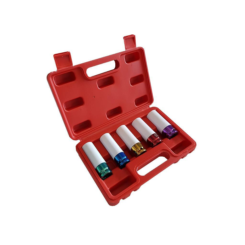 Set chei tubulare de impact, 5 piese