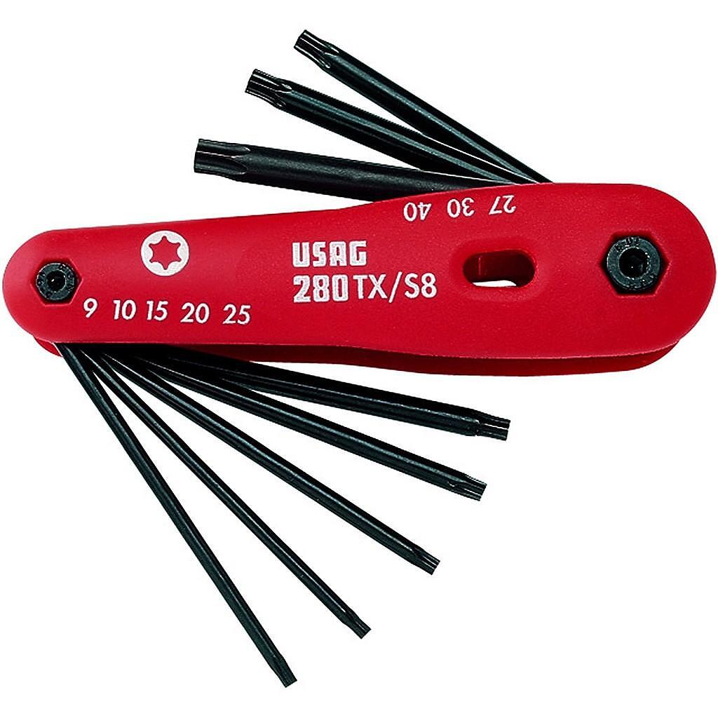 Set de 8 chei pentru suruburi Torx 280, USAG