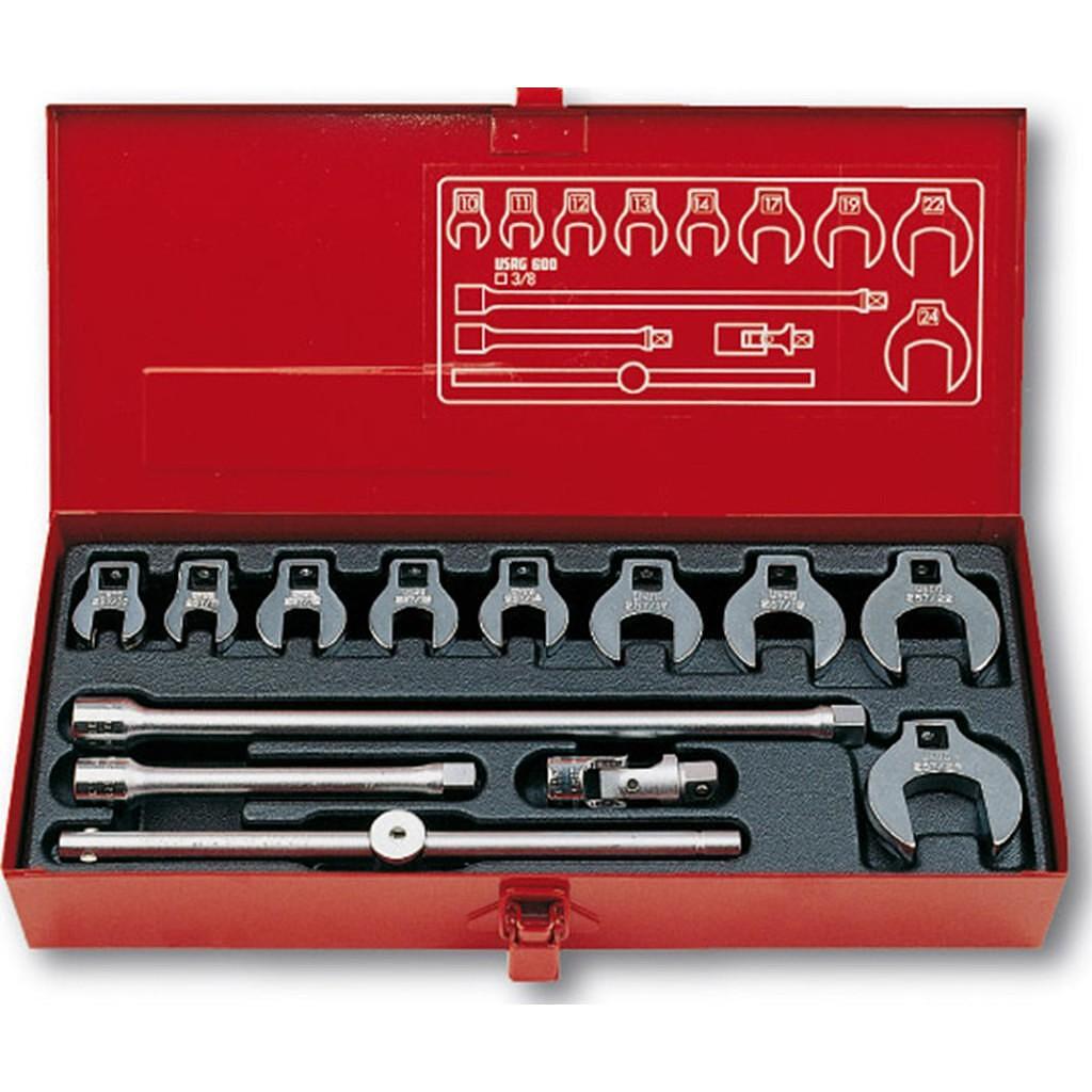Trusa chei conducte, 3/8", 13 piese, USAG