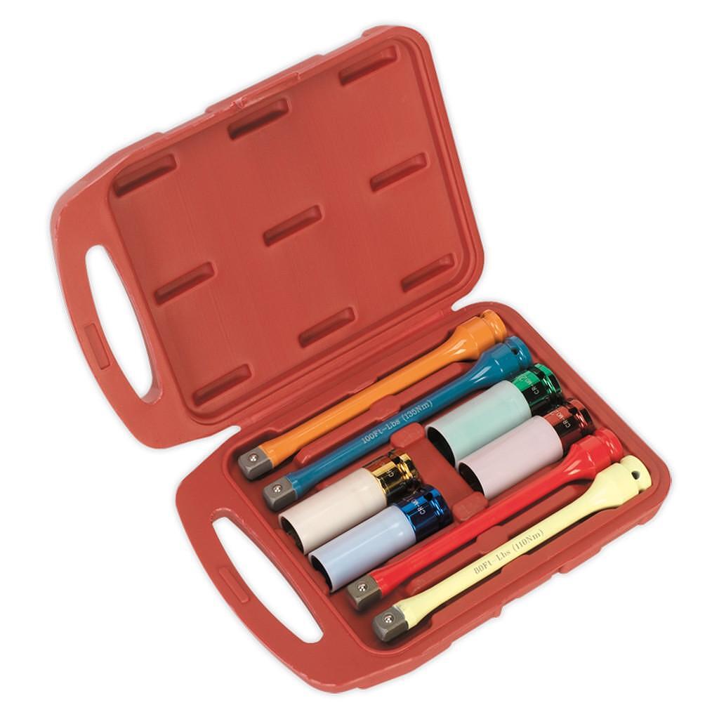 Trusa chei tubulare jante de aluminiu, 8 piese, 1/2"