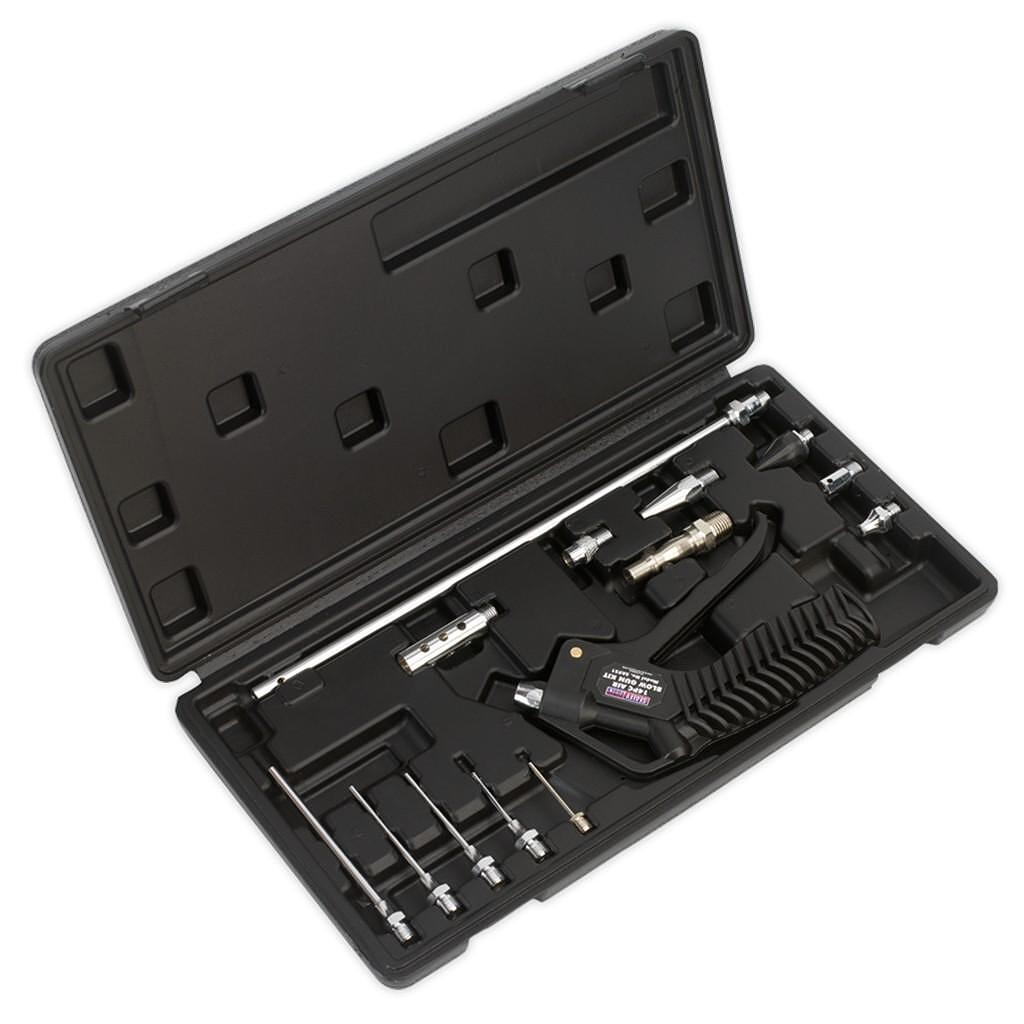 Set pistol de suflat aer, 14 piese