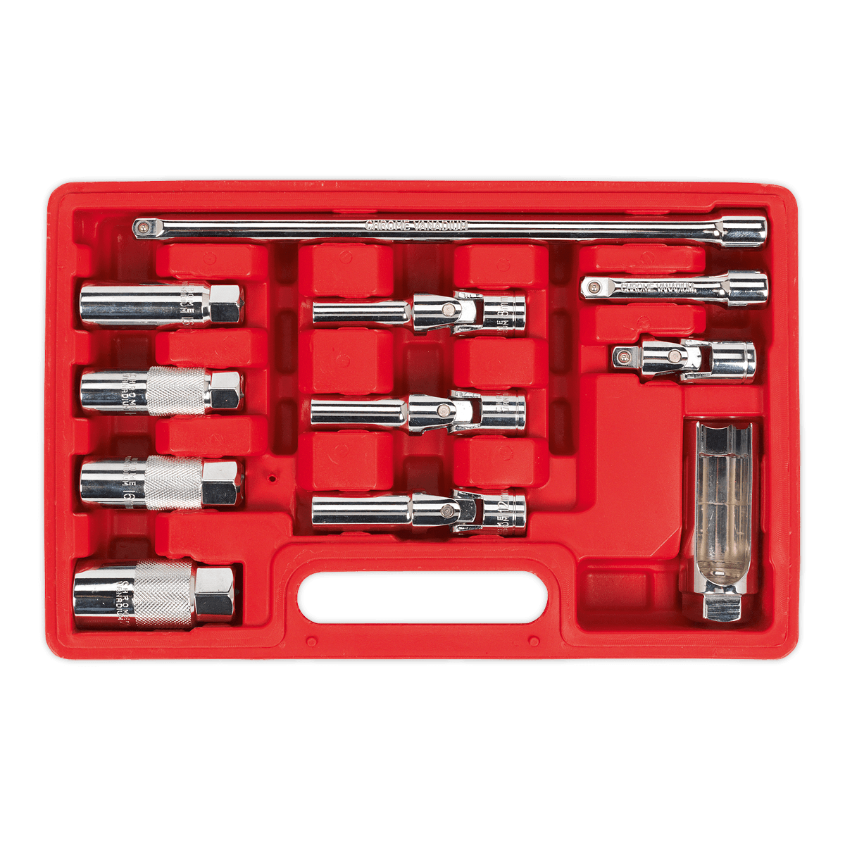 Trusa chei pentru bujii, senzor de oxigen, 3/8", 11 piese