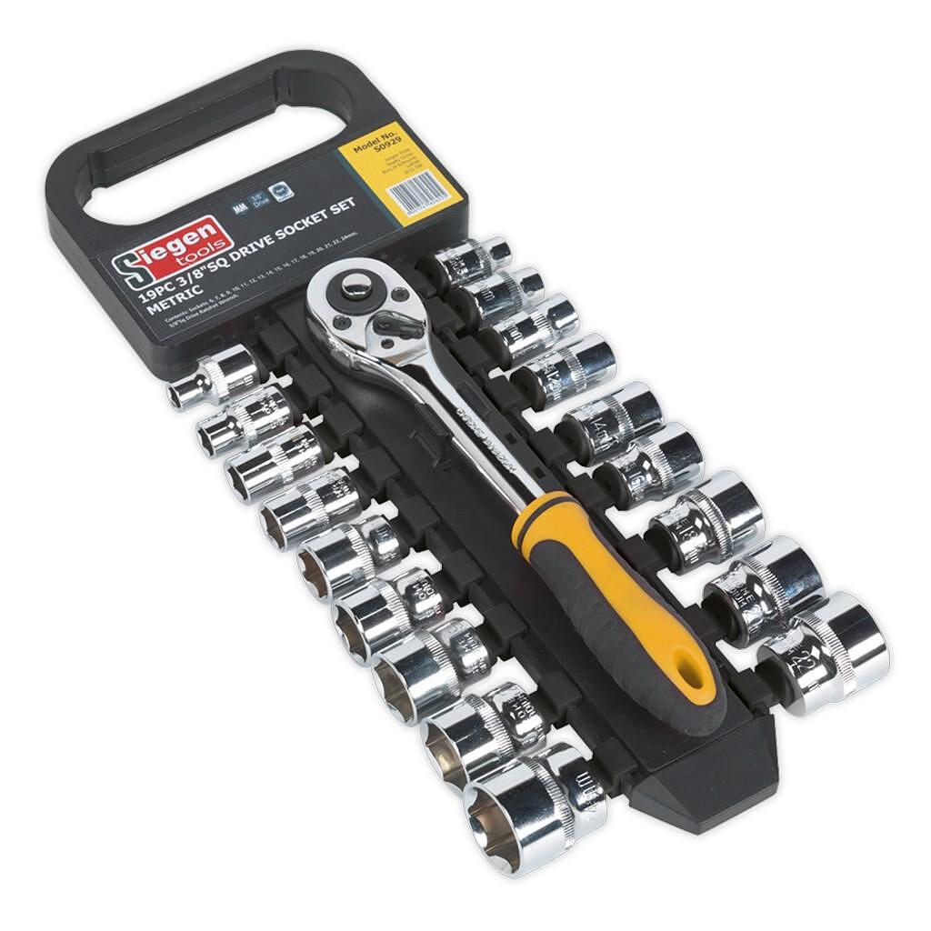 Set chei tubulare, 3/8”, 19 piese