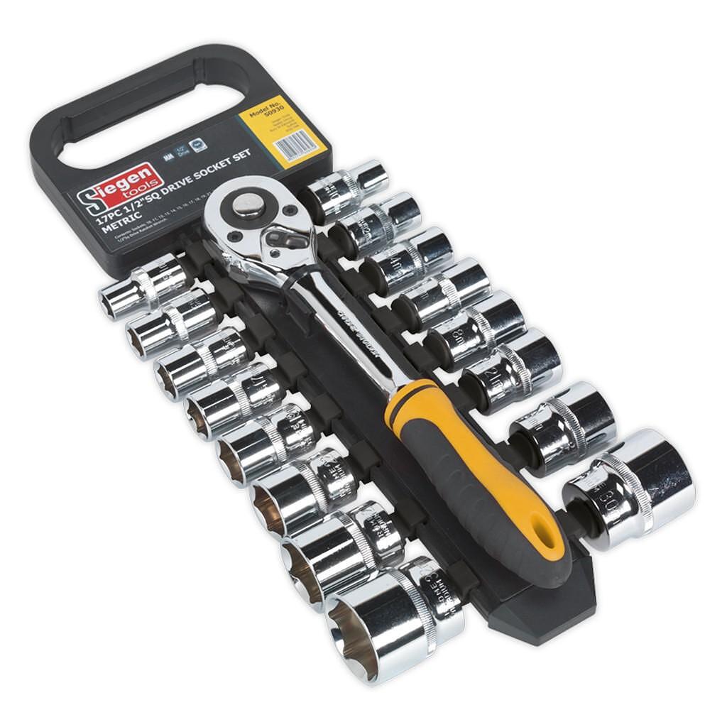 Set chei tubulare si bit-uri, 1/2”, 17 piese