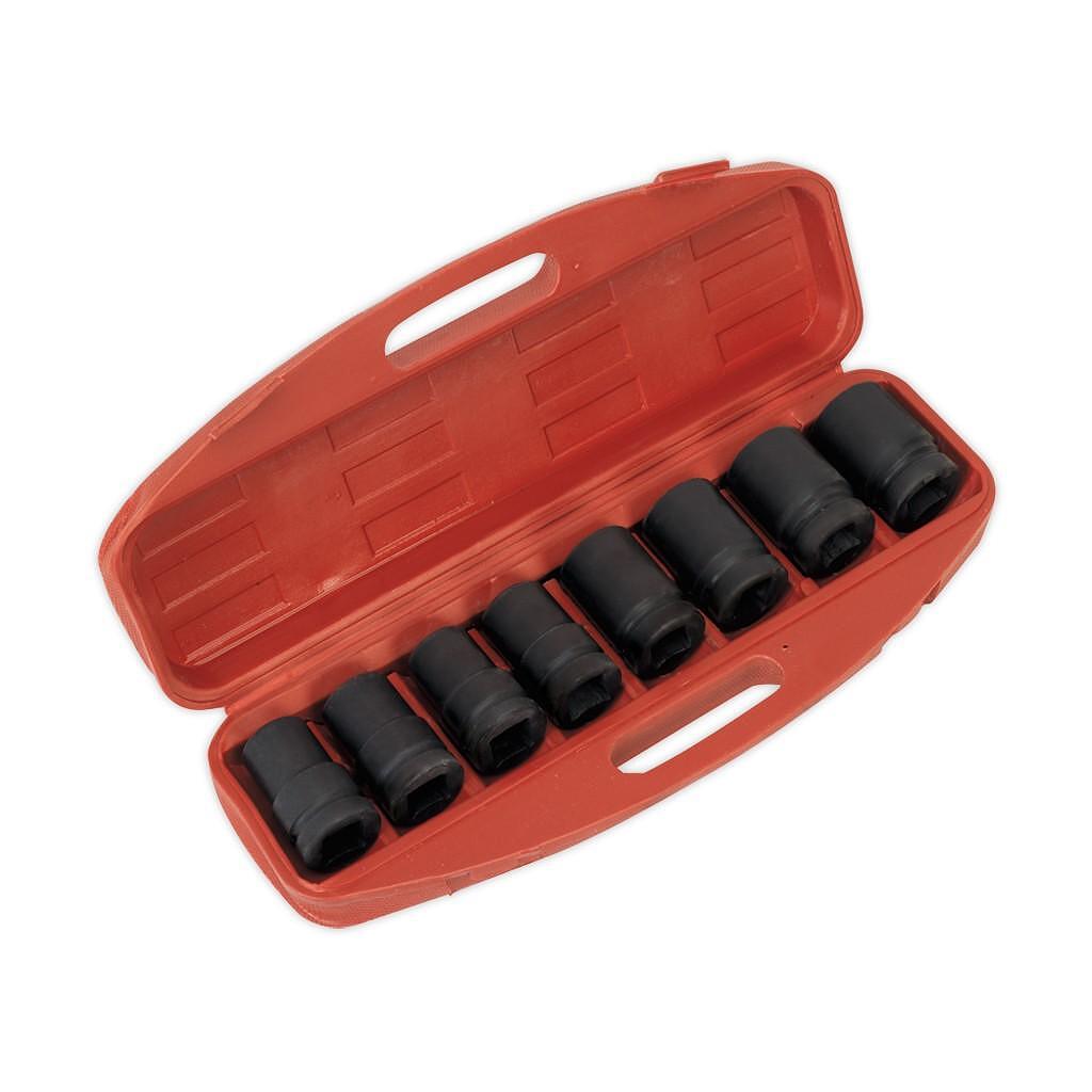 Set chei tubulare lungi de impact, 8 piese, 1"