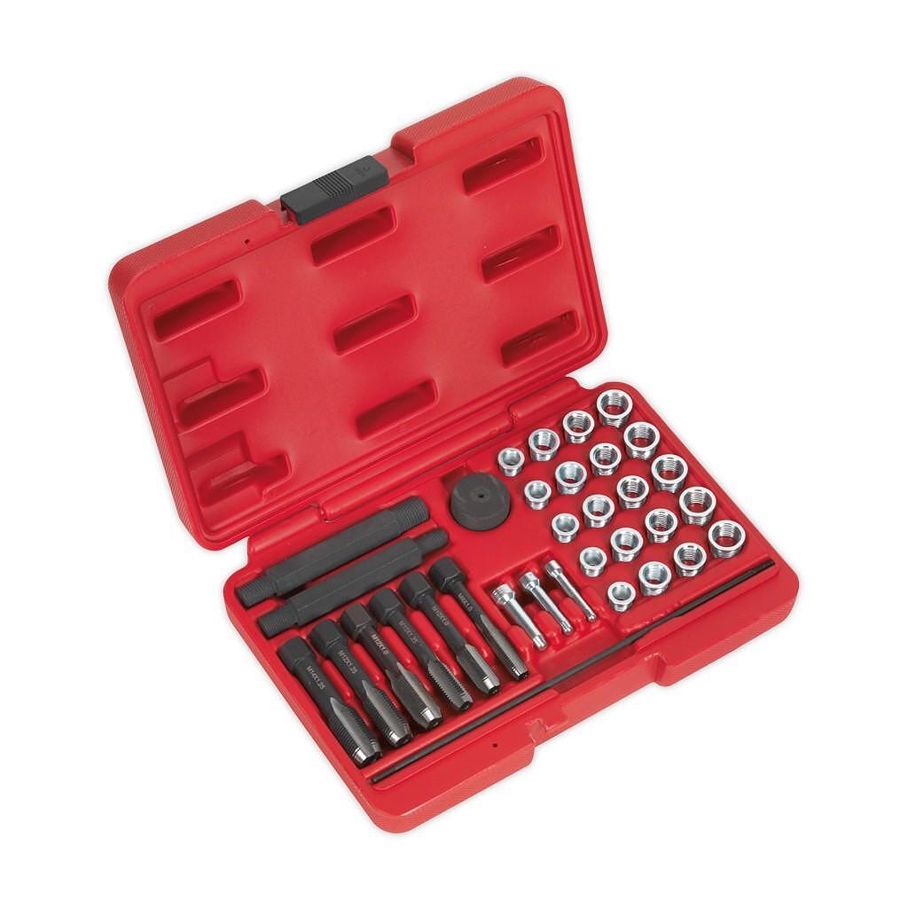 Trusa pentru reparatii filete bujii, 33 piese