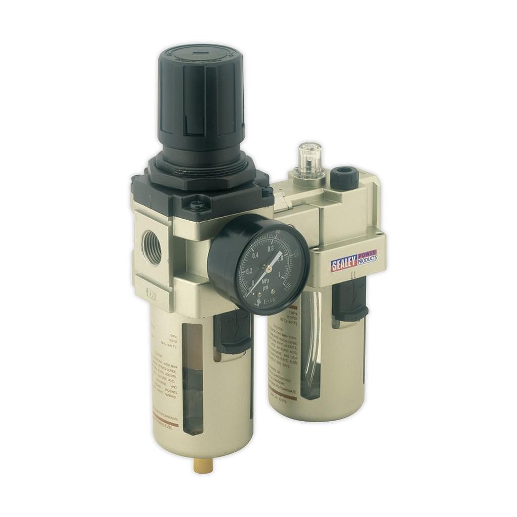 Baterie aer comprimat, cu regulator si lubrificator