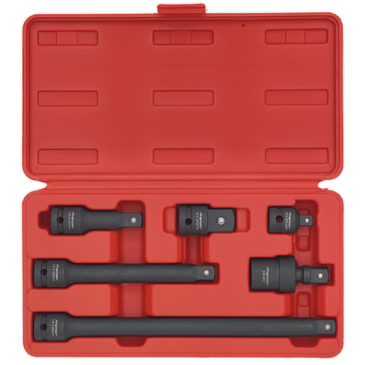 Set adaptoare si prelungitoare impact – 1/2”, 6 piese Sealey