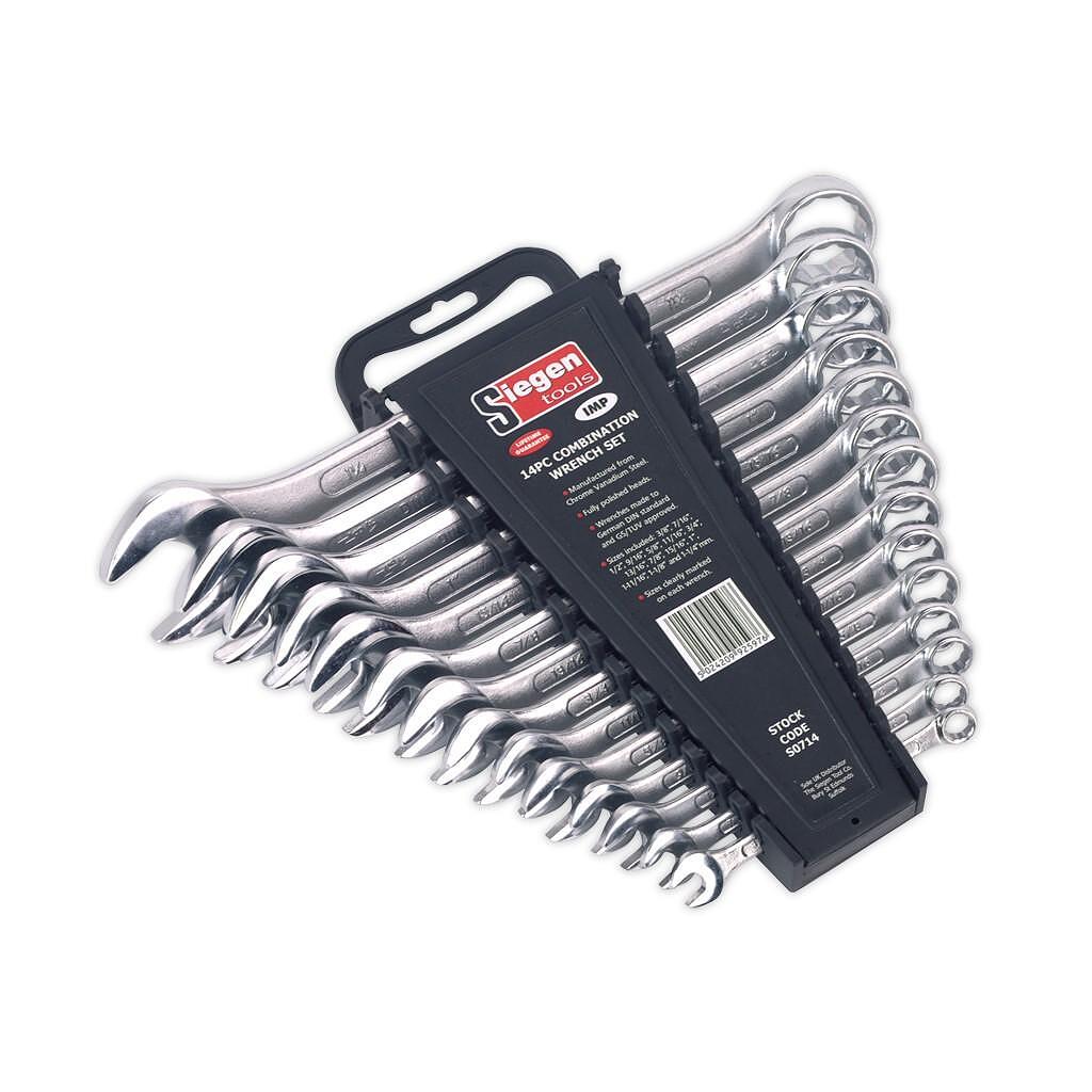 Set chei combinate Sealey, 14 piese, sistem imperial