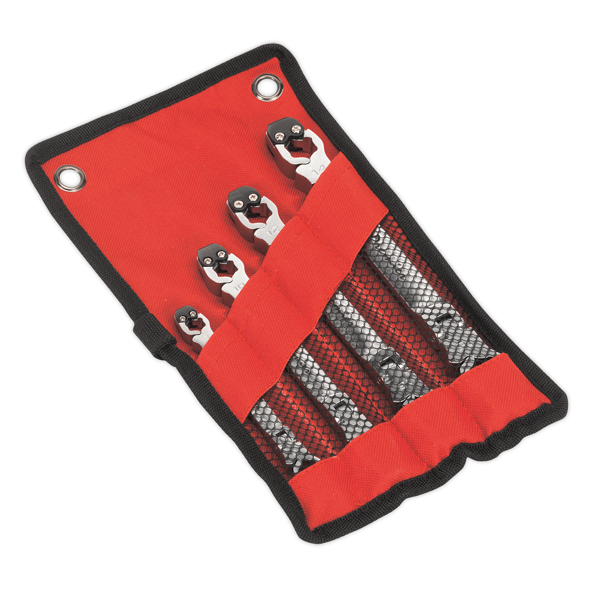 Set chei cu clichet 4 piese pentru conducte Sealey