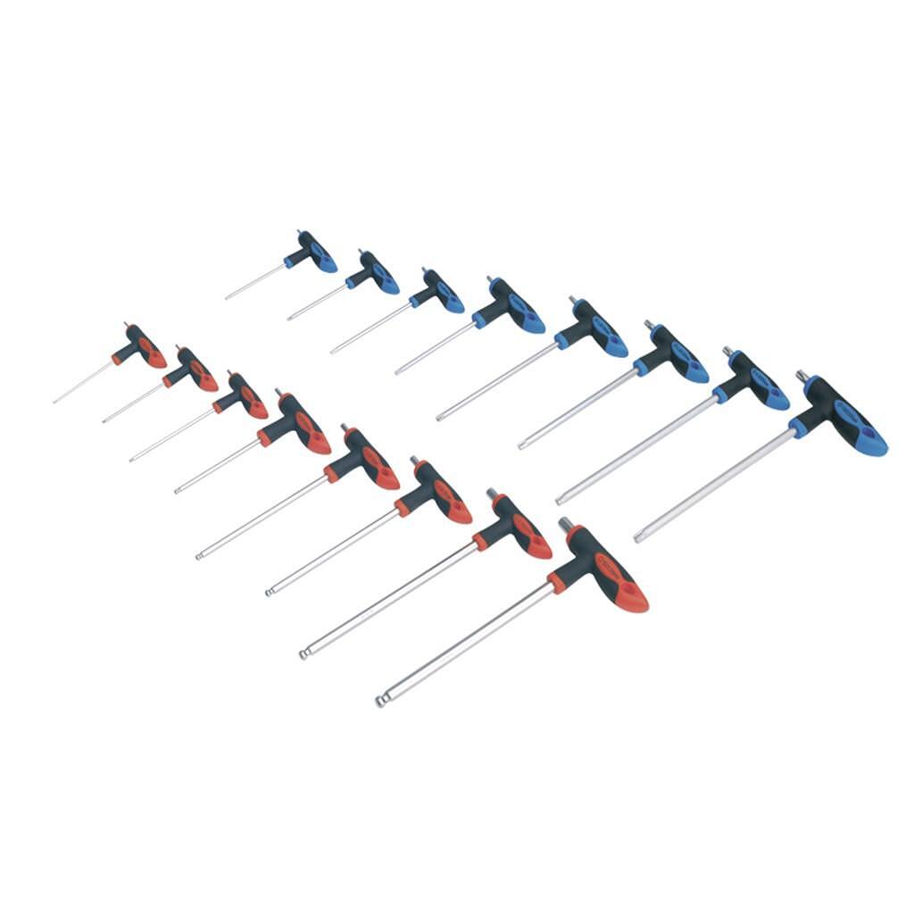 Set chei imbus si TRX-Star cu maner T, 16 piese Sealey