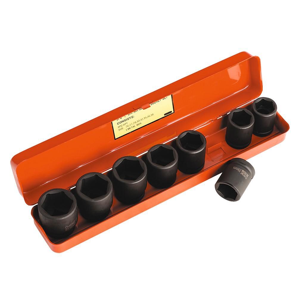 Set chei tubulare de impact 3/4" metric 8 piese Sealey