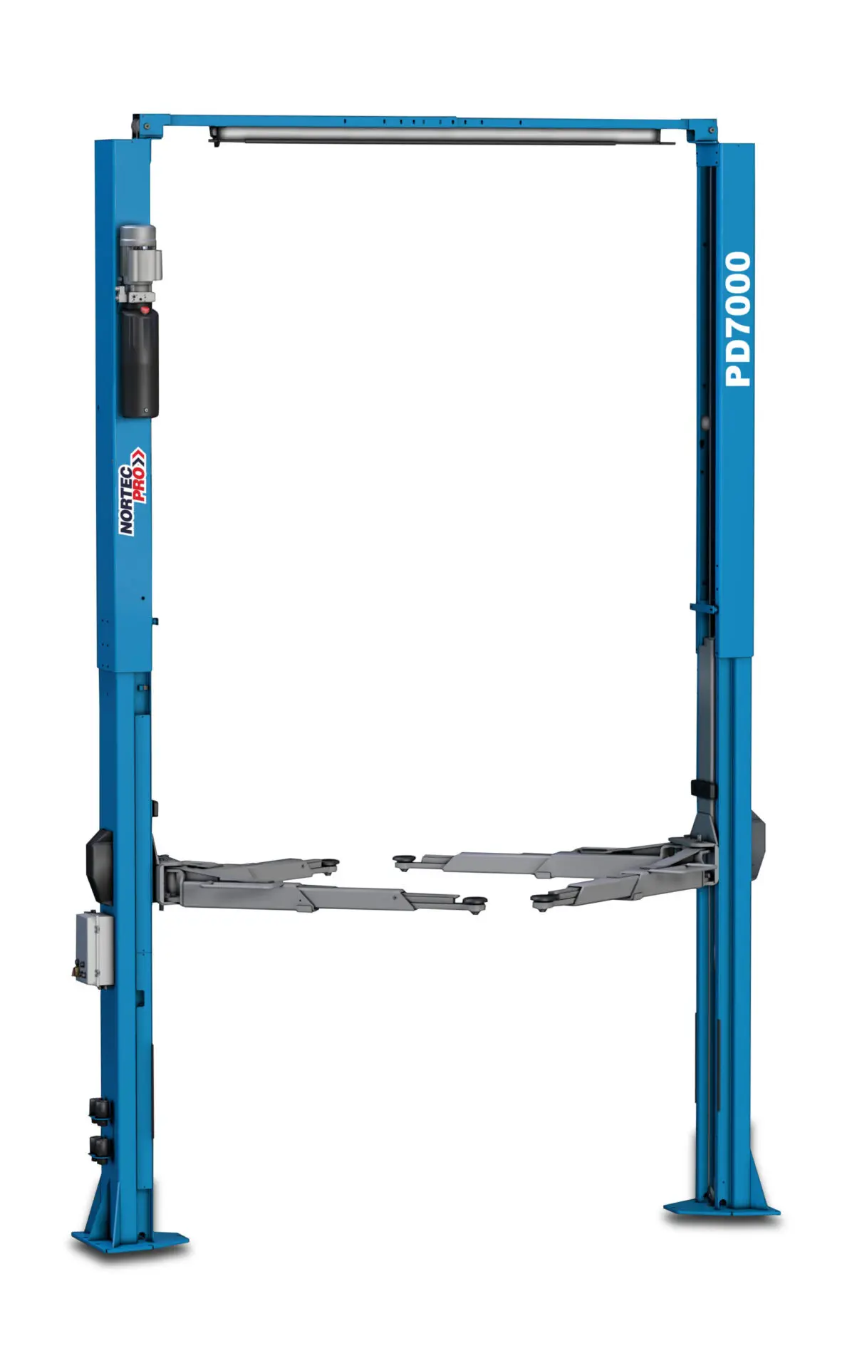 Elevator cu doua coloane electro-hidraulic traversa superioara 7 T Nortec Pro