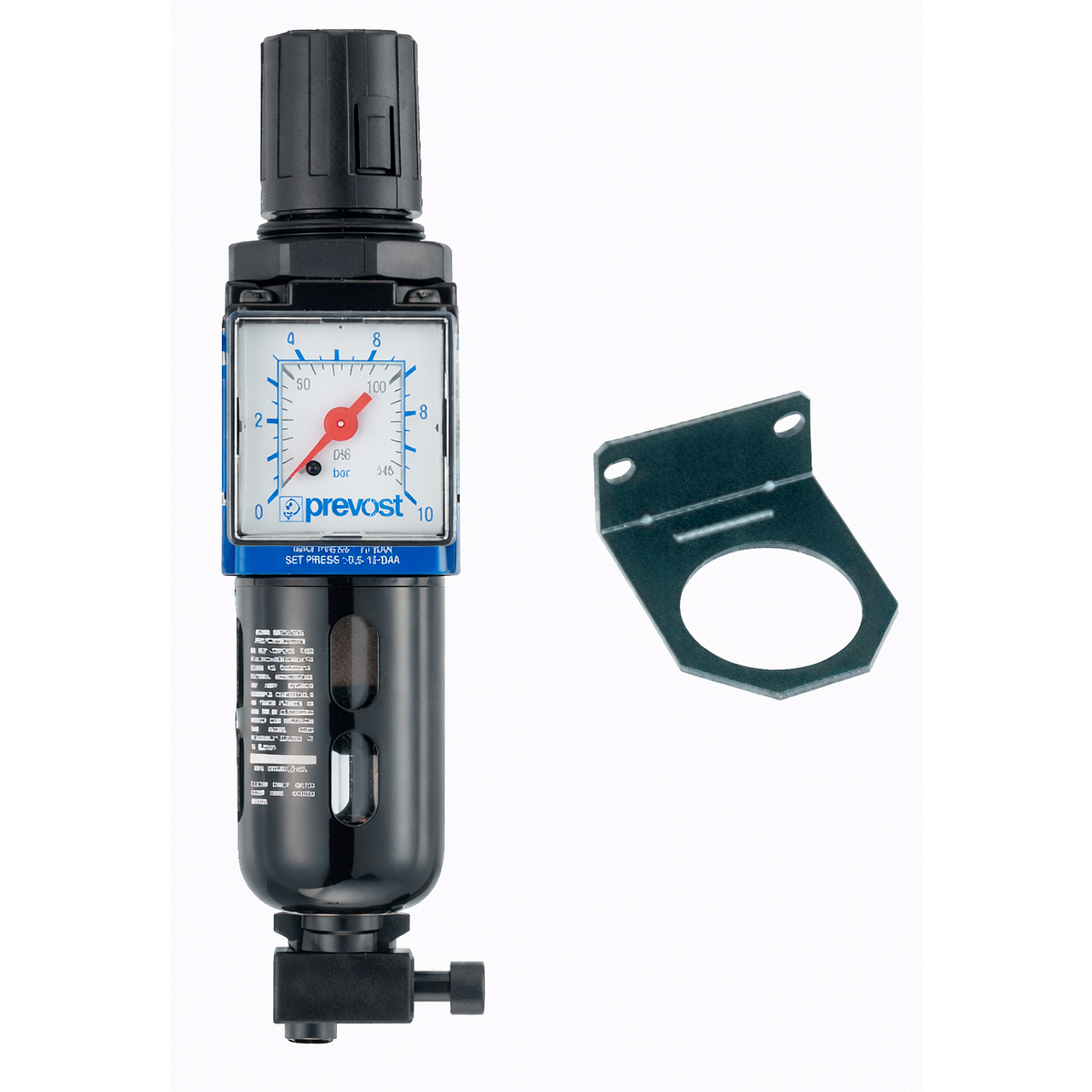 Baterie filtranta cu manometru inclus, G 1/2" Prevost