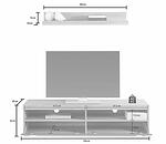 ТВ шкаф с полица Роджър с 2 клапващи врати и 2 ниши орех сатен и тъчууд