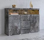 Скрин Индия с 2 врати, 3 чекмеджета и 1 ниша шифер