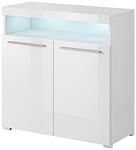 Скрин Индия с 2 врати и 1 ниша бял гланц