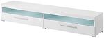 ТВ шкаф Индия с 2 клапващи врати и 2 ниши 200 см бял гланц