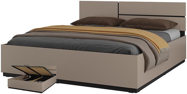 Легло Крос с повдигащ механизъм за матрак с размер 160/200 или 180/200 см конго и черен мат