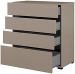 Скрин Крос с 4 чекмеджета и ниша конго и черен мат