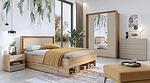 Комплект от 2 чекмеджета за легло Импресио дъб маувела