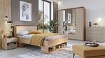 Комплект от 2 чекмеджета за легло Импресио дъб маувела