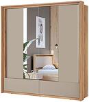 Гардероб Импресио с 2 плъзгащи врати с огледало и 2 чекмеджета дъб маувела и конго мат