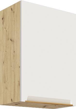 Горен кухненски шкаф Гламър бял мат с 1 врата 45 см